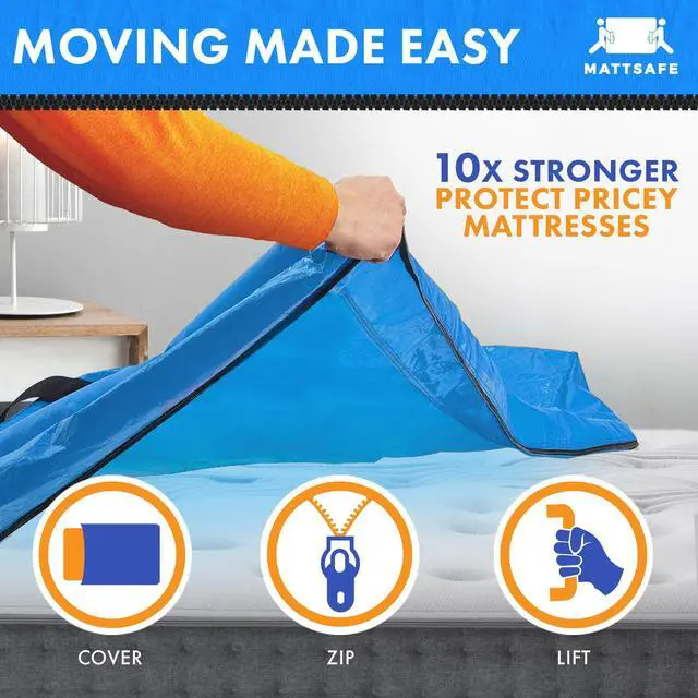 Alt view image 4 of 6 - Queen Size Mattress Bags for Moving and Storage, Bed Cover