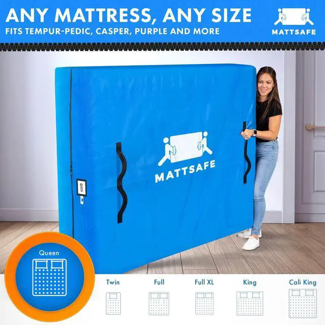 Alt view image 6 of 6 - Queen Size Mattress Bags for Moving and Storage, Bed Cover