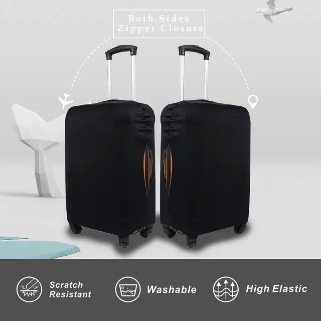 Alt view image 2 of 6 - Travel Luggage Cover Suitcase Protector Fits 18-22 Inch Case (Black, S)
