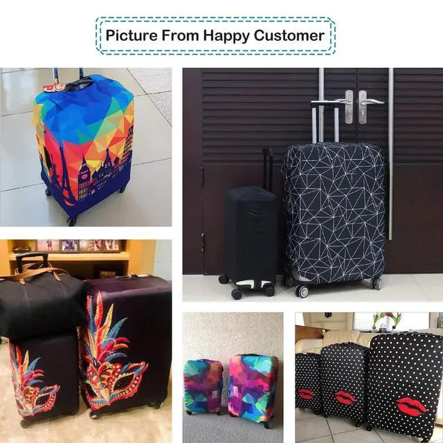 Alt view image 6 of 6 - Travel Luggage Cover Suitcase Protector Fits 18-22 Inch Case (Black, S)