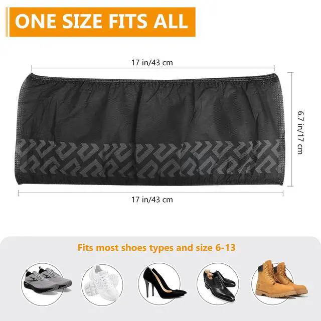 Alt view image 7 of 7 - Shoe Covers Disposable Non Slip, 100 Pack(50 pairs) Thick Extra Disposable Boot Covers Slip Proof Shoe Cover for Indoors Outdoors Recyclable Protector Covers Fits Virtually Most Shoes