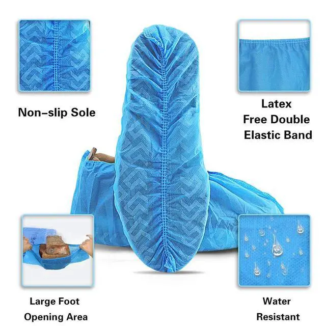 Alt view image 2 of 5 - Shoe Covers Disposable 200 Pack (100 Pairs)