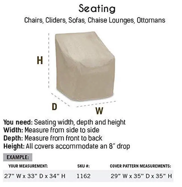 Alt view image 4 of 4 - 1120-TN Oversized Wicker Chair Cover, Tan (36"Wx41"Lx41"H)