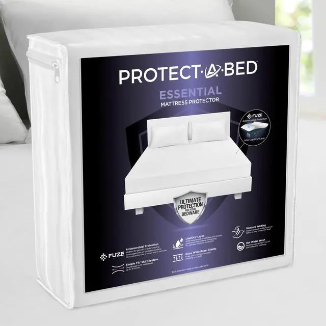 Main image of Essential Waterproof Mattress Protector, Queen