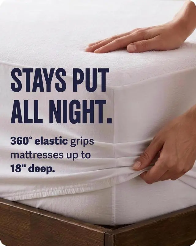 Alt view image 5 of 7 - Waterproof Queen Size Mattress Protector