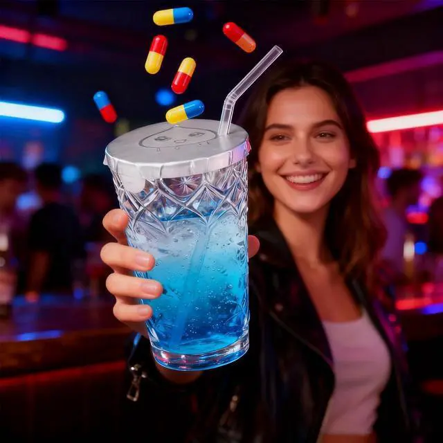 Alt view image 4 of 7 - Drink Protective Cap 50 Pack, drink covers for alcohol protection, Keeps Unwanted Items From Getting Into Drink Cups, Universal Cup Lid for Fits Most Cup Sizes (water droplets, 50)