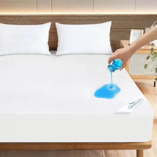 Main image of Queen Size Mattress Protector Waterproof,Absorbent Fitted Sheet