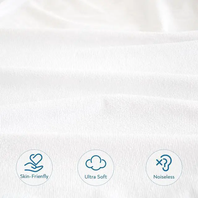 Alt view image 2 of 7 - Queen Size Mattress Protector Waterproof,Absorbent Fitted Sheet