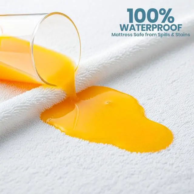 Alt view image 3 of 7 - Waterproof Twin Size Mattress Protector fits Upto 15" deep Mattresses