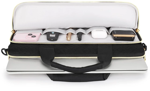 Alt view image 5 of 7 - 15.6 inch Laptop Case Sleeve Protective Cover Compatible with MacBook Pro 16 M4 M3 M2/Pro Max,15.6-16 inch HP Dell ASUS Lenovo Chromebook,Waterproof Computer Bag with Shoulder Strap,Black