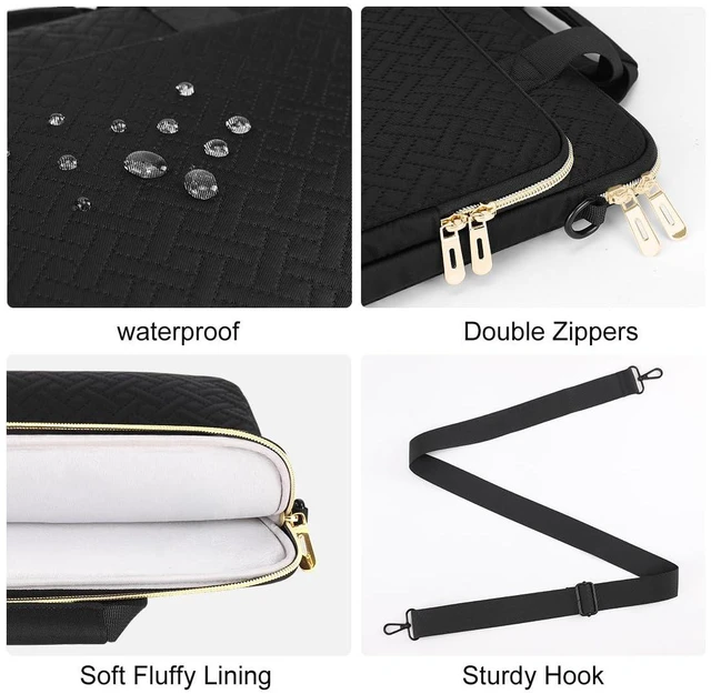 Alt view image 7 of 7 - 15.6 inch Laptop Case Sleeve Protective Cover Compatible with MacBook Pro 16 M4 M3 M2/Pro Max,15.6-16 inch HP Dell ASUS Lenovo Chromebook,Waterproof Computer Bag with Shoulder Strap,Black