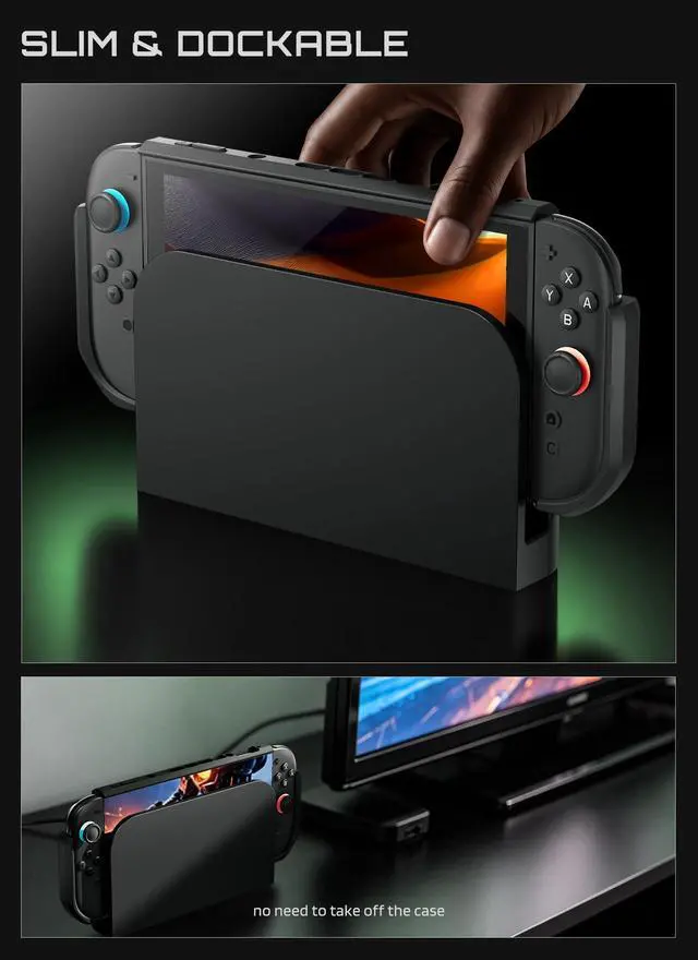Alt view image 5 of 7 - for Nintendo Switch 2 Case 2025, Joy Con Remove Friendly, Coral