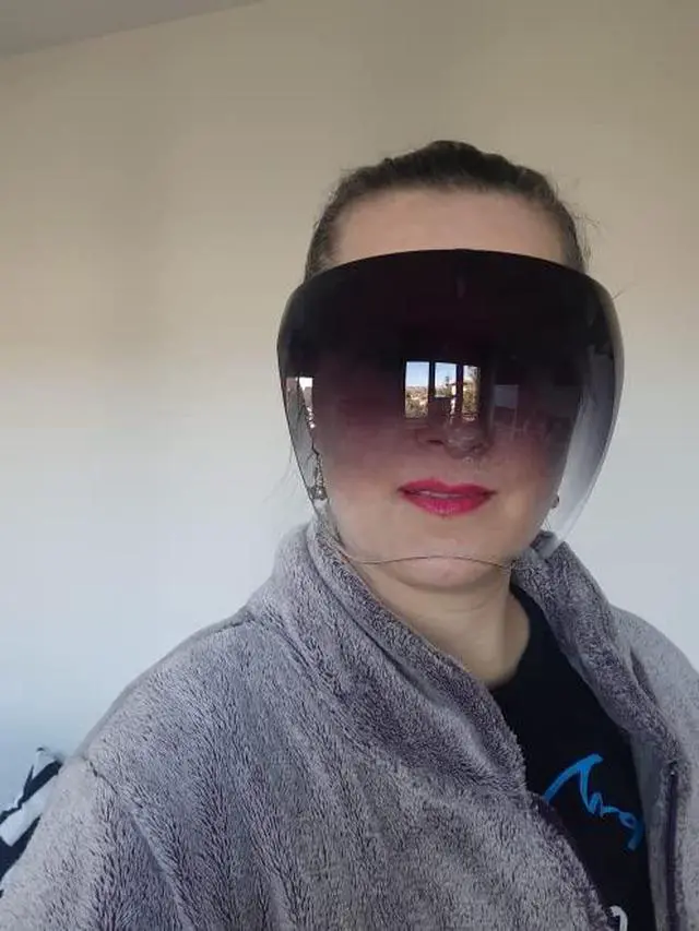 Alt view image 2 of 7 - Full Cover Face Visor Protective Glasses Mirror Shield Sunglasses Anti Fog B2781