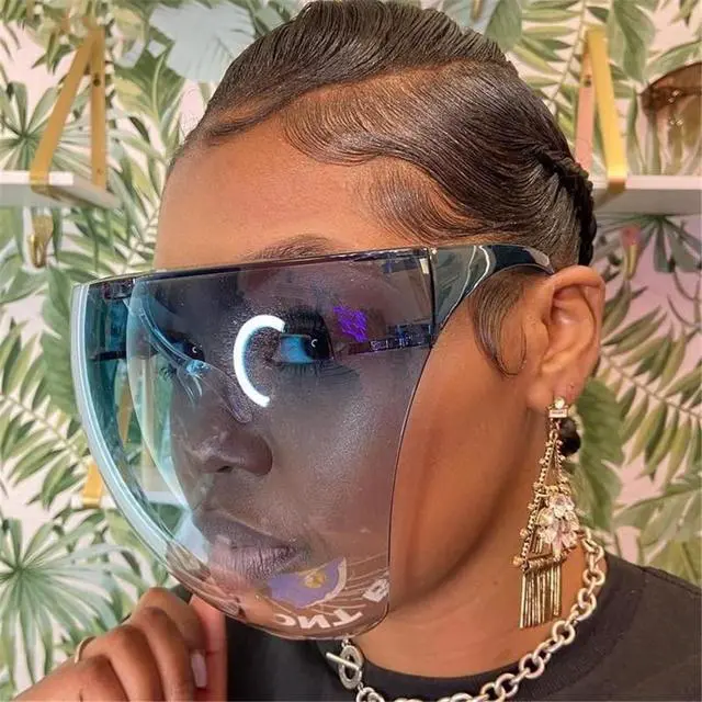 Alt view image 5 of 7 - Full Cover Face Visor Protective Glasses Mirror Shield Sunglasses Anti Fog B2781