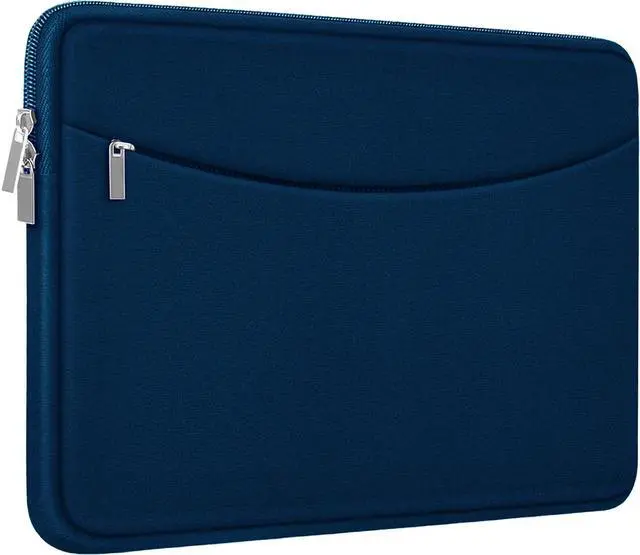 Main image of Laptop Sleeve Case 14 inch, Shockproof Protective Laptop Cover Briefcase Carrying Computer Bag with Accessory Pocket Portable Computer Sleeve for 14" MacBook, HP, Dell, Lenovo, Acer, Blue