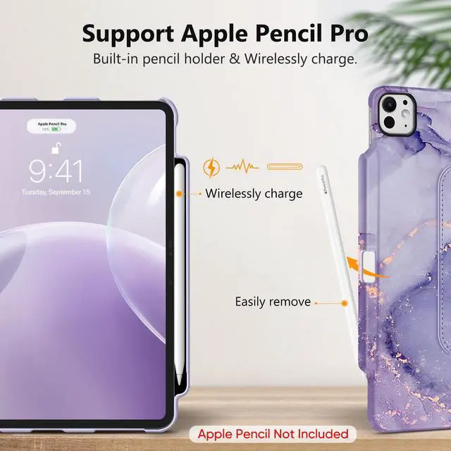 Alt view image 6 of 7 - 360 Degree Rotating Case for iPad Pro 13-inch (M5) 2025 / (M4) 2024