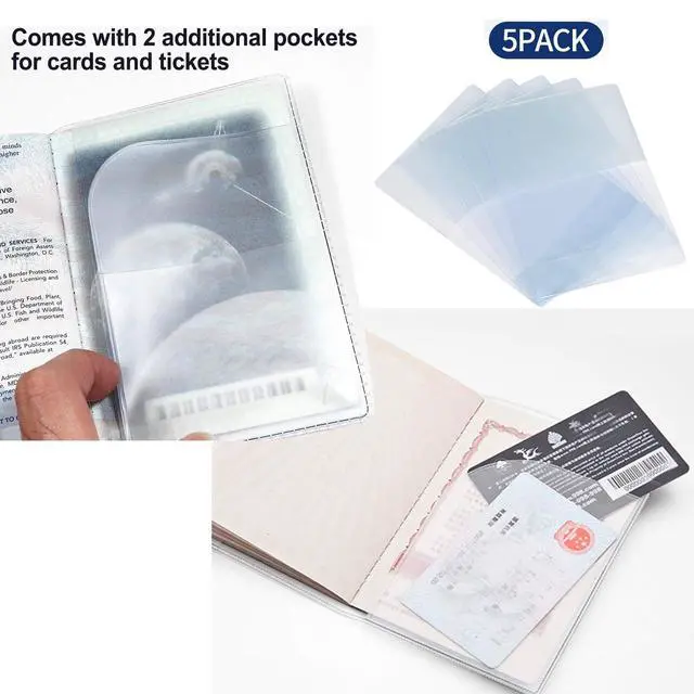 Alt view image 5 of 7 - Waterproof Clear PVC Passport Cover Holder Case Protector ID Card