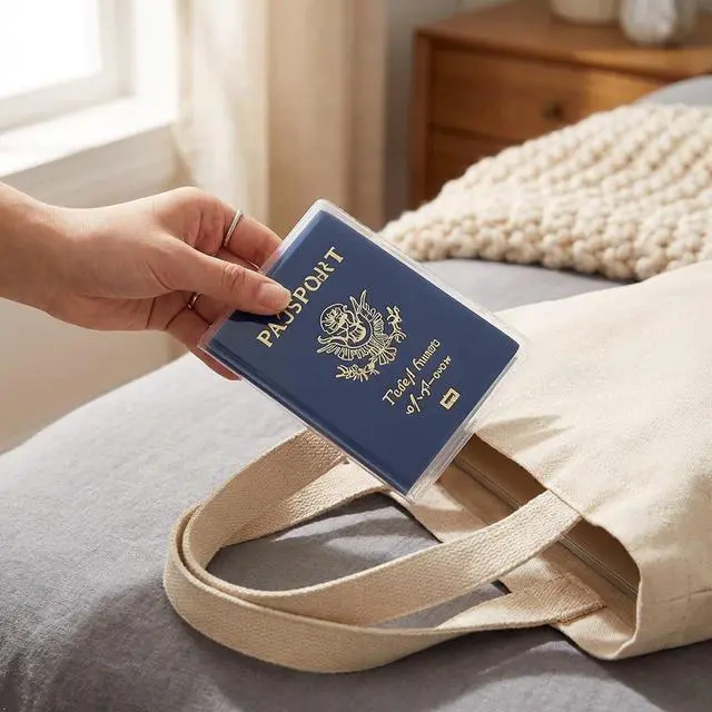 Alt view image 4 of 7 - Waterproof Clear PVC Passport Cover Holder Case Protector ID Card