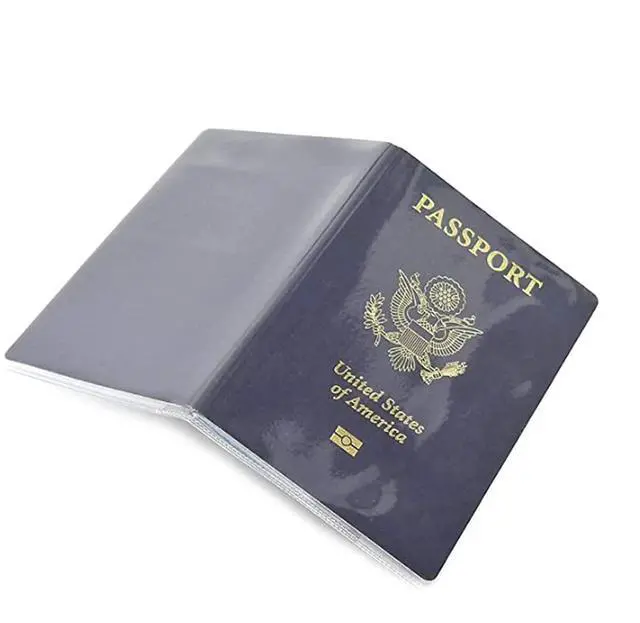 Alt view image 6 of 7 - Waterproof Clear PVC Passport Cover Holder Case Protector ID Card
