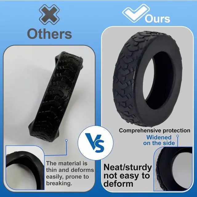 Alt view image 6 of 7 - 16 Pcs Luggage Wheel Covers, Black