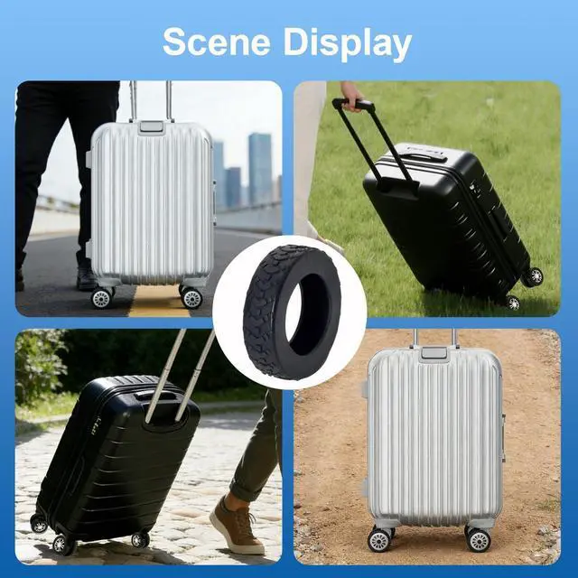 Alt view image 7 of 7 - 16 Pcs Luggage Wheel Covers, Black