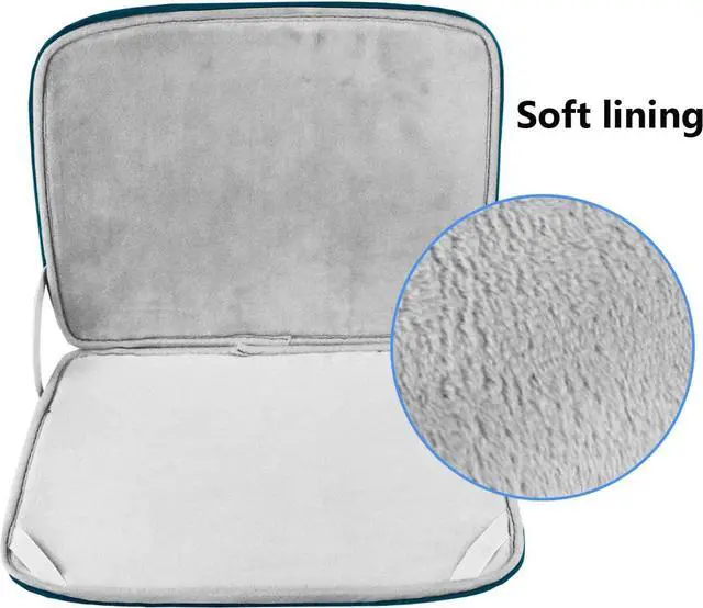 Alt view image 5 of 7 - Laptop Sleeve 14 inch, Upgrade Durable Shockproof Protective Computer Cover Flip Case Briefcase Carrying Bag Compatible with 14" HP, Lenovo, Asus, Acer, Notebook, Chromebook Computer, Cyan