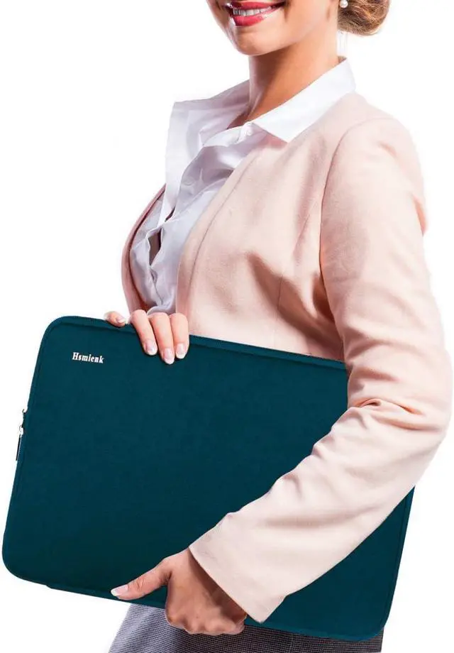 Alt view image 7 of 7 - Laptop Sleeve 14 inch, Upgrade Durable Shockproof Protective Computer Cover Flip Case Briefcase Carrying Bag Compatible with 14" HP, Lenovo, Asus, Acer, Notebook, Chromebook Computer, Cyan