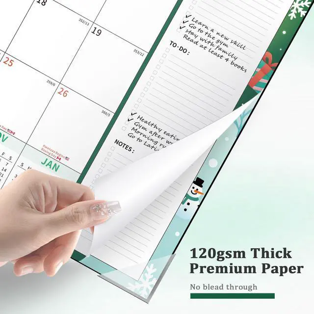 Alt view image 7 of 7 - Desk Calendar 2026-2027 Large 22"x17" Monthly Family Planner Pad with Protective Cover 18 Months Use July 2026 to December 2027 Season