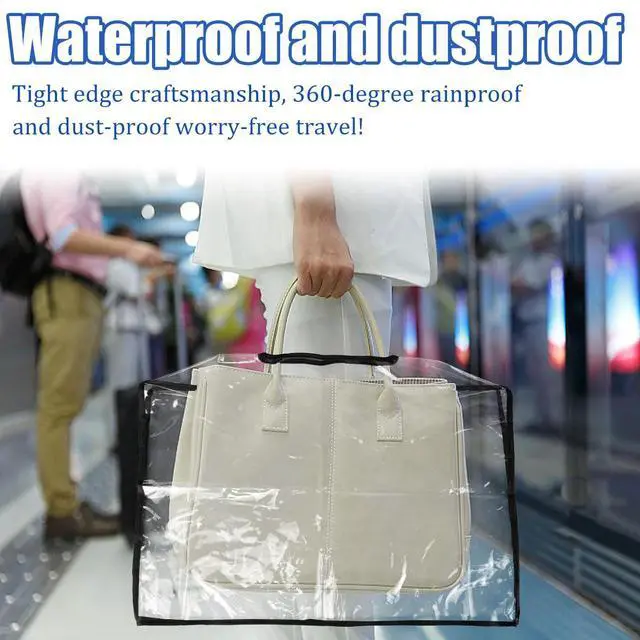 Alt view image 2 of 5 - Rain Slicker for Handbags EVA Handbag Cover Purse Tote Protector Handbag Bag Protective Cover (Rectangle)