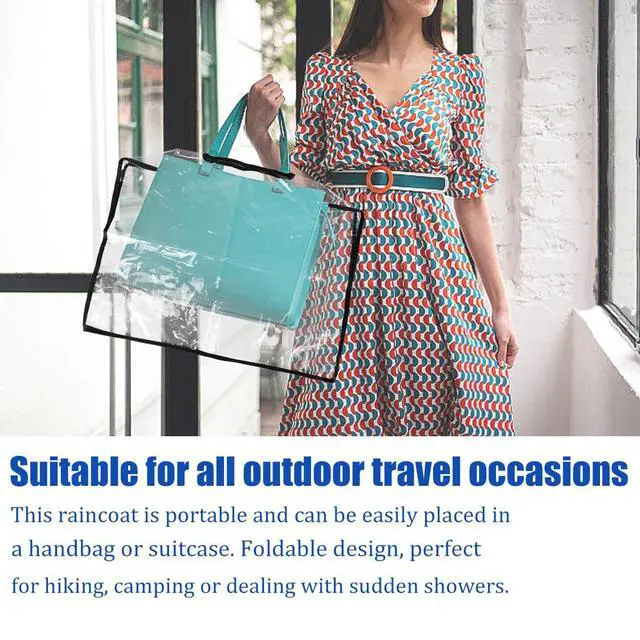 Alt view image 4 of 5 - Rain Slicker for Handbags EVA Handbag Cover Purse Tote Protector Handbag Bag Protective Cover (Rectangle)
