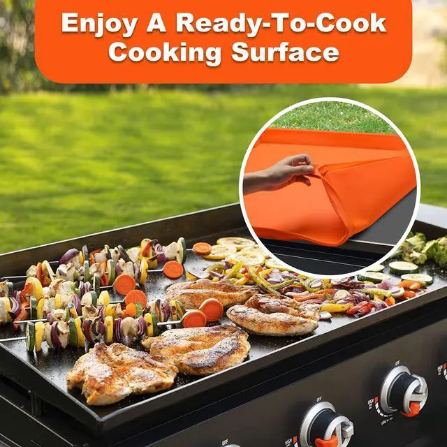 Alt view image 5 of 7 - 36 Inch Silicone Griddle Cover for Blackstone
