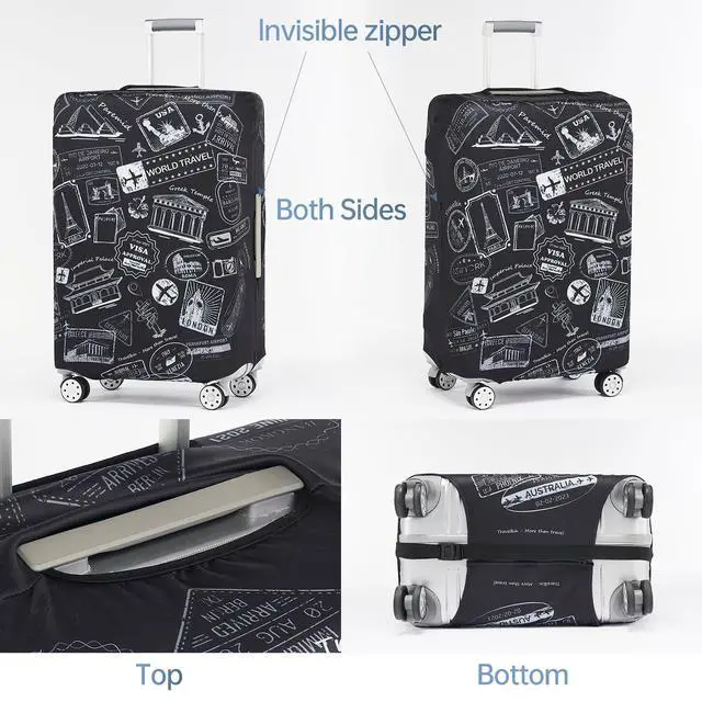 Alt view image 2 of 7 - Luggage Covers For Suitcase Tsa Approved Suitcase Cover Protector