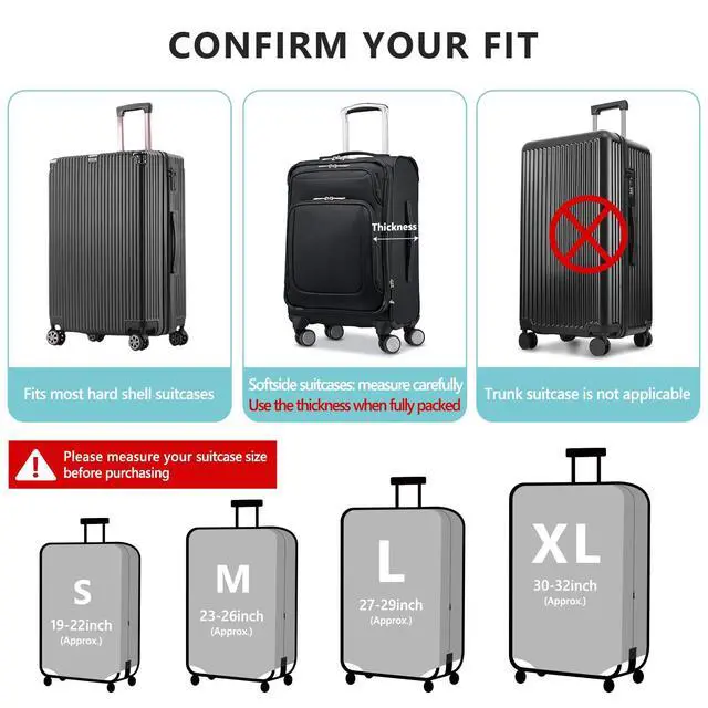 Alt view image 3 of 7 - Luggage Covers For Suitcase Tsa Approved Suitcase Cover Protector