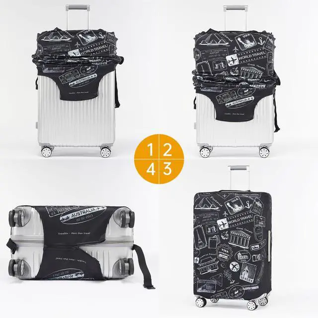 Alt view image 7 of 7 - Luggage Covers For Suitcase Tsa Approved Suitcase Cover Protector