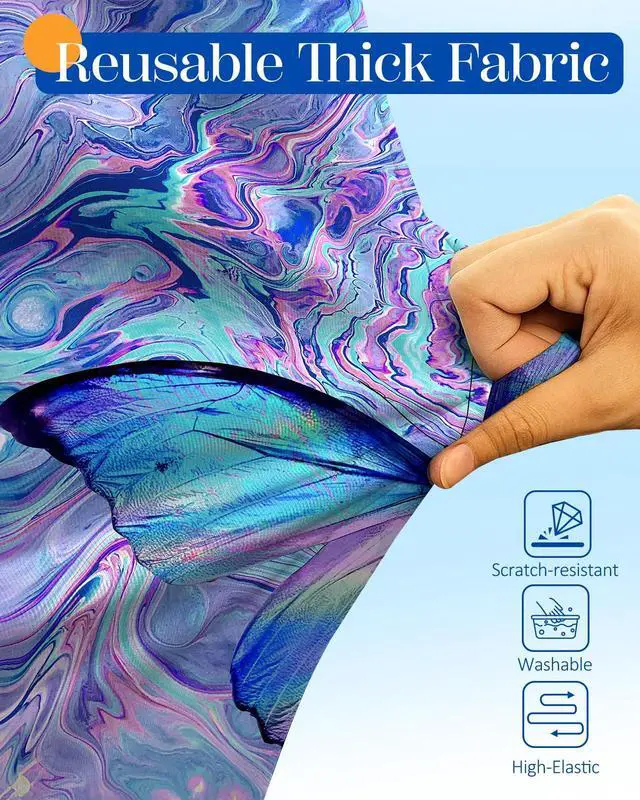 Alt view image 4 of 6 - Luggage Cover for Suitcase Tsa Approved Protector - Butterfly Luggage Sleeve Large Suit Case Cover Travel Stretch Baggage Case Protective Washable Fit 24-27 Inch