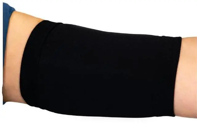 Alt view image 7 of 7 - Coverpicc PICC Line Cover Fashionable Upper Arm Cover Soft, Microfiber Arm Sleeve to Protect PICC Lines, Black, Size Large