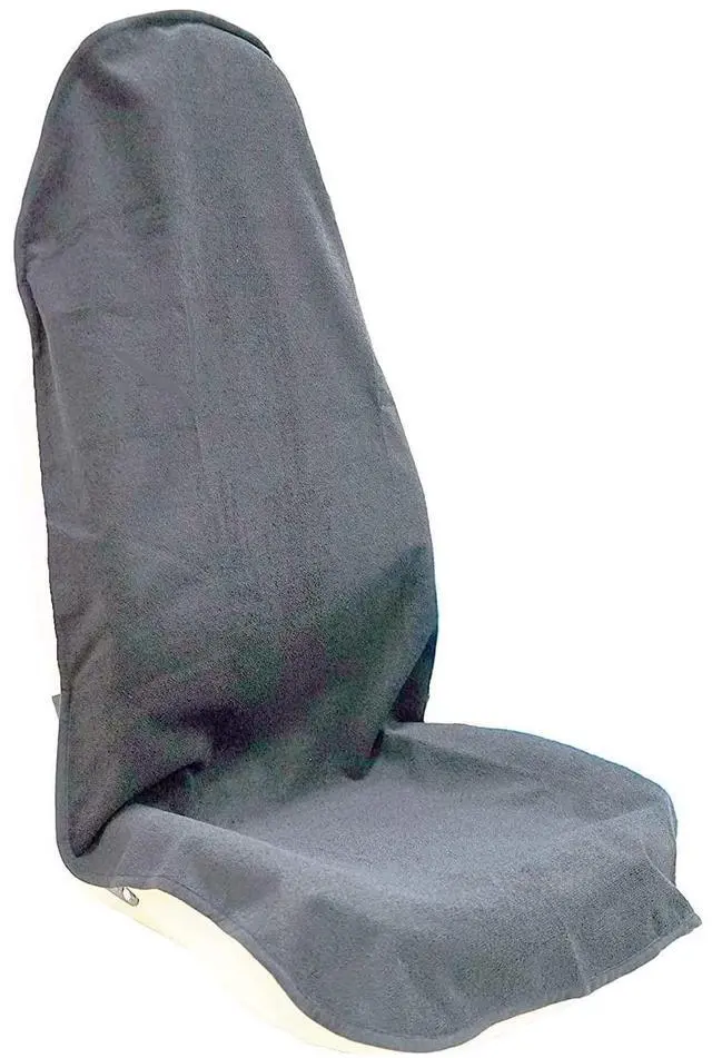 Main image of Car Seat Cover Protector Front Seats,for Gym Workout,Running,Swimming,Beach and Hiking,Waterproof Sweat Towel Bucket Seat Covers for Cars SUV Trucks (Grey, 1Pcs)