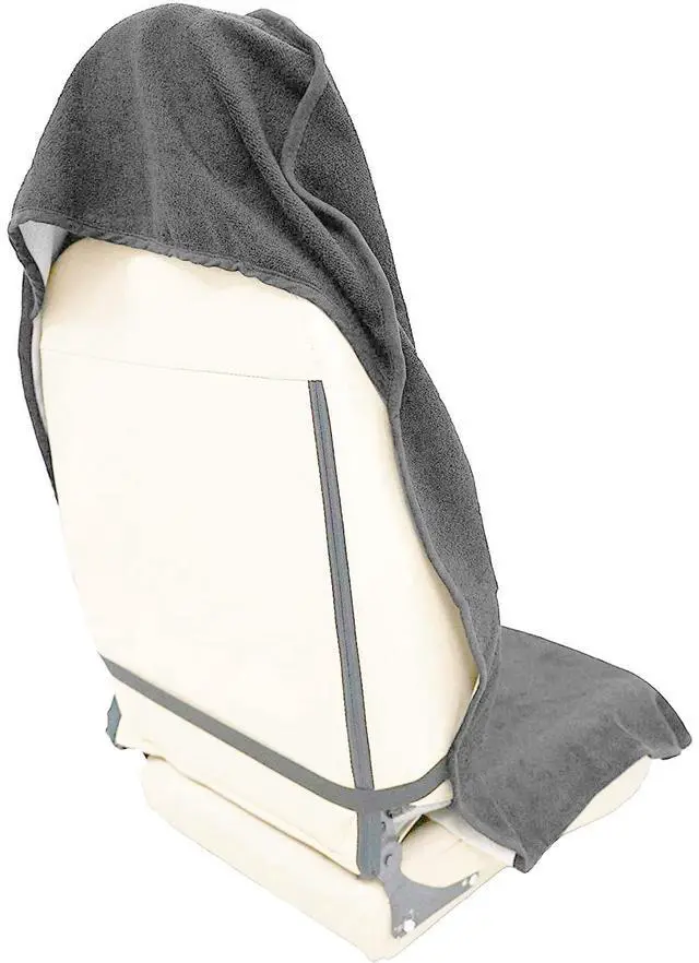 Alt view image 7 of 7 - Car Seat Cover Protector Front Seats,for Gym Workout,Running,Swimming,Beach and Hiking,Waterproof Sweat Towel Bucket Seat Covers for Cars SUV Trucks (Grey, 1Pcs)