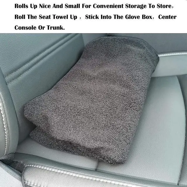 Alt view image 6 of 7 - Car Seat Cover Protector Front Seats,for Gym Workout,Running,Swimming,Beach and Hiking,Waterproof Sweat Towel Bucket Seat Covers for Cars SUV Trucks (Grey, 1Pcs)