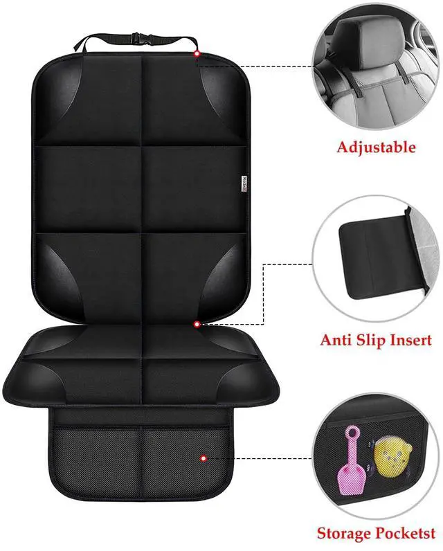 Alt view image 3 of 7 - Car Seat Protector for Child Car SeatNon-Slip Backing No Imprints