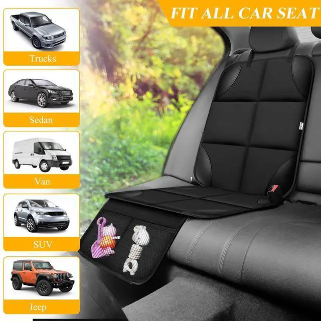 Alt view image 5 of 7 - Car Seat Protector for Child Car SeatNon-Slip Backing No Imprints