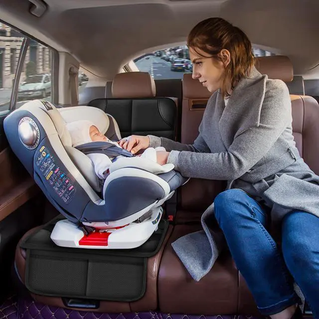Alt view image 7 of 7 - Car Seat Protector for Child Car SeatNon-Slip Backing No Imprints