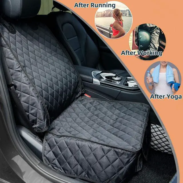 Alt view image 2 of 7 - Waterproof Front Seat Car Cover 2 Pack, Full Protection