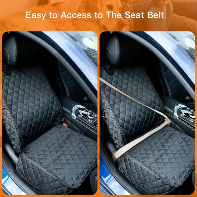 Alt view image 6 of 7 - Waterproof Front Seat Car Cover 2 Pack, Full Protection