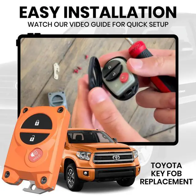 Alt view image 6 of 7 - for Toyota Key Fob Cover with Built-in Bottle Opener - Rugged Protective Shell for Tundra (2007-2017) & Tacoma (2005-2015) - Enhanced Grip & Durability - Key Fob Replacement Shell - Custom Colors