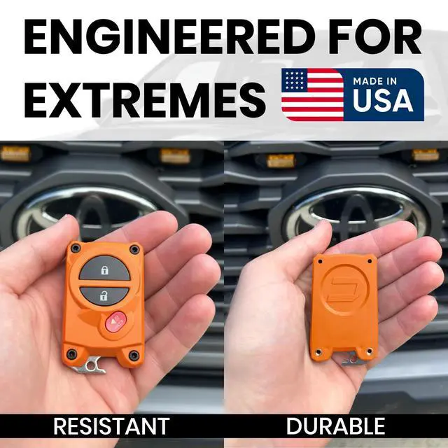 Alt view image 5 of 7 - for Toyota Key Fob Cover with Built-in Bottle Opener - Rugged Protective Shell for Tundra (2007-2017) & Tacoma (2005-2015) - Enhanced Grip & Durability - Key Fob Replacement Shell - Custom Colors