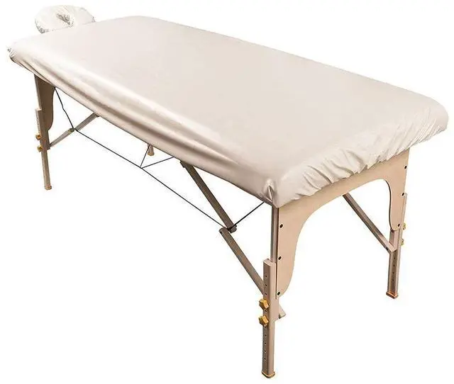 Main image of ForPWaterproof Massage Table Cover, Protective Spa Treatment Sheet Set for Massage Tables, Machine Washable, includes Massage Fitted Sheet and Face Rest Cover, Natural