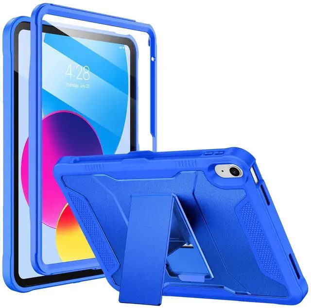 Main image of Case for iPad (A16) 11th Generation 11-inch 2025, iPad 10th Generation 10.9-inch 2022, with Built-in Screen Protector and Kickstand, Rugged Full Body Protective Cover - Abyss Blue