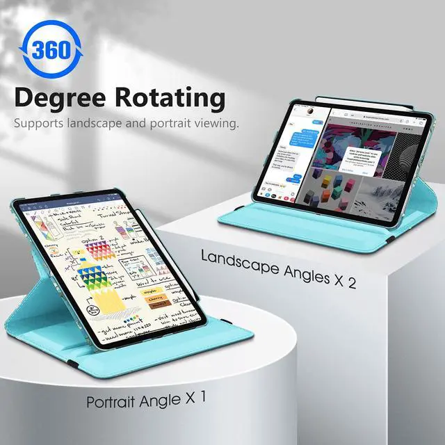 Alt view image 4 of 7 - Rotating Case for iPad Pro 11-inch (4th/3rd/2nd/1st Generation)