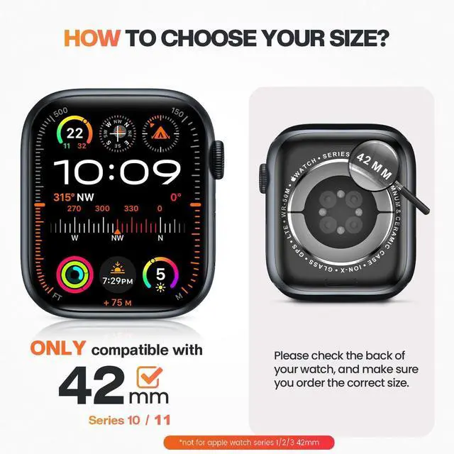 Alt view image 2 of 7 - Privacy Waterproof Case for Apple Watch Series 11/10 42mm